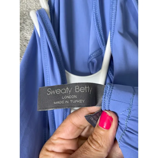 Sweaty Betty Racerback Jumpsuit Periwinkle Blue Relaxed‎ Athleisure Size 8 - Image 10