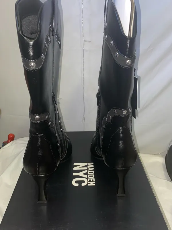 Women's Black Studded Pointed - Image 4