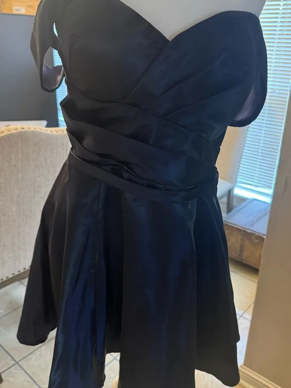 New Maniju navy off shoulder hoco party dress - Image 2