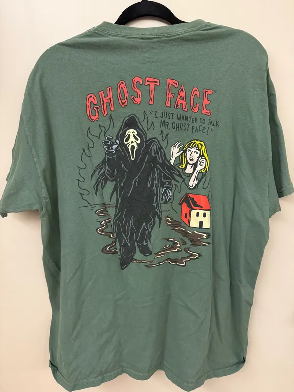 Ghost face T shirt Green Size XL - Image 2