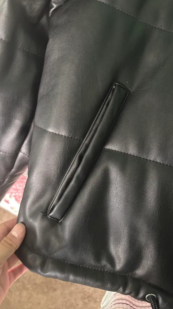 Leather jacket Black Size M - Image 4