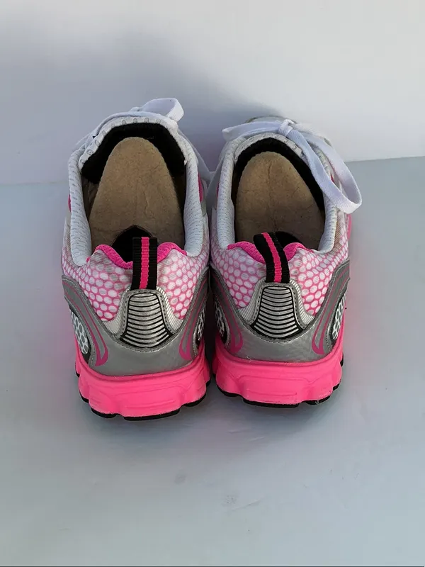 Skechers White and Hot Pink Women's Running Shoes - Image 3