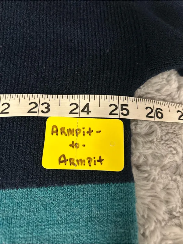 Eddie Bauer Striped Crewneck Sweater in Green & Navy - Image 5