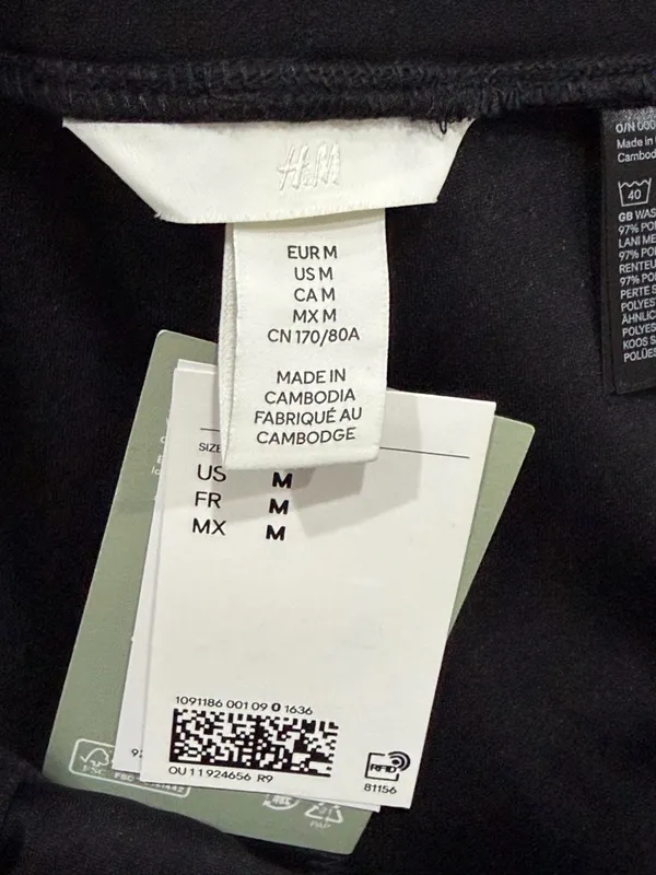 H&M Black Pull-On Pants with Tag Detail - Image 7