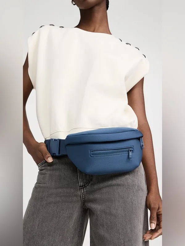 Dagne Dover Ace Neoprene Belt Bag Fanny Pack in Ash Blue - Image 9