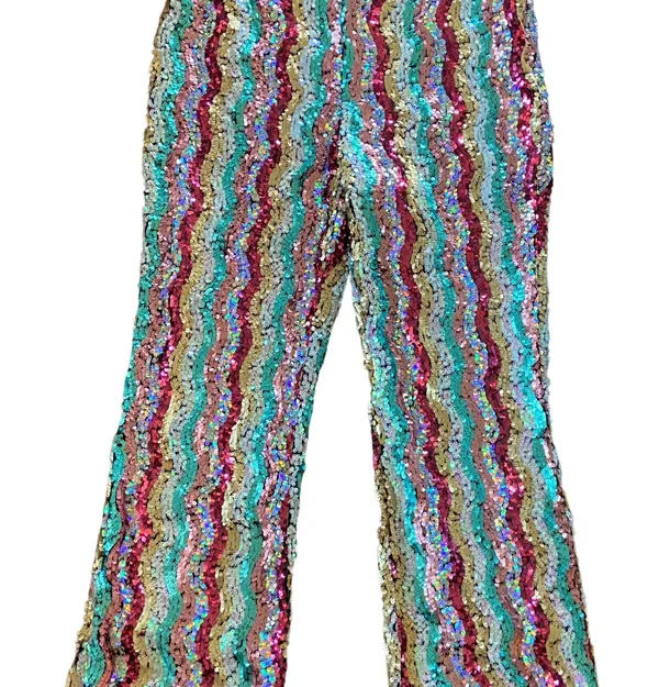 Dance Again Multi Color Rainbow Sequins Pants 🔥 - Image 4