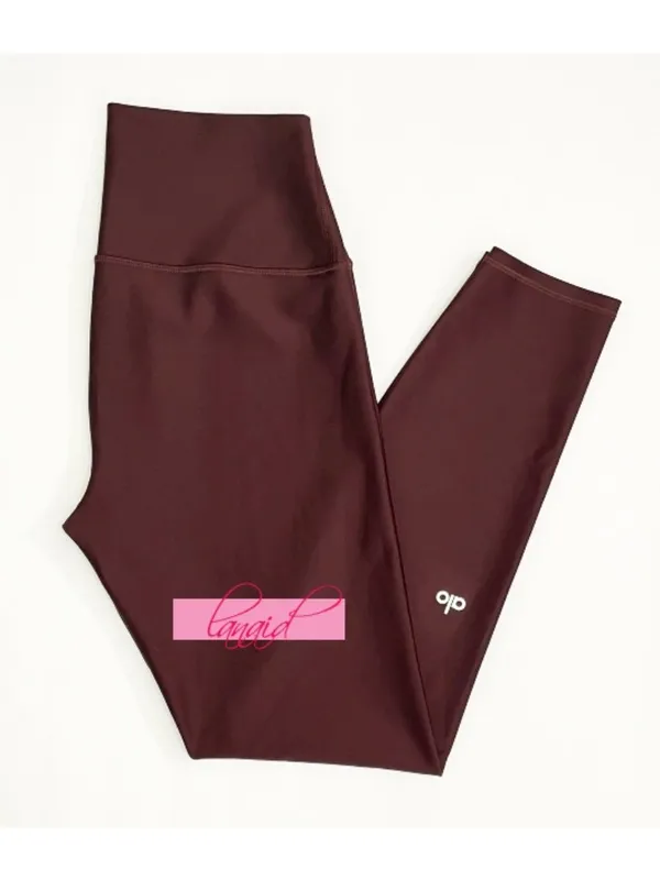 Alo 7/8 High-Waist Airlift Leggings Cherry Cola Hi-Rise Waisted Skinny Tights S - Image 8