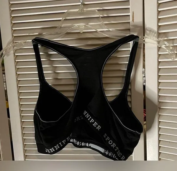 Medium jenifer sport cotton black sports bra - Image 2