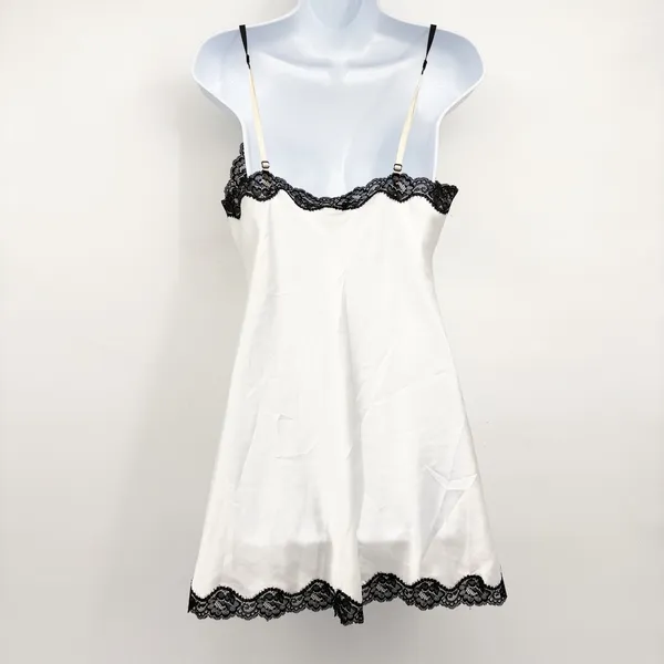 Victoria's Secret Womens Satin Lace Trim Romantic Coquette Bridal Slip Dress M - Image 7