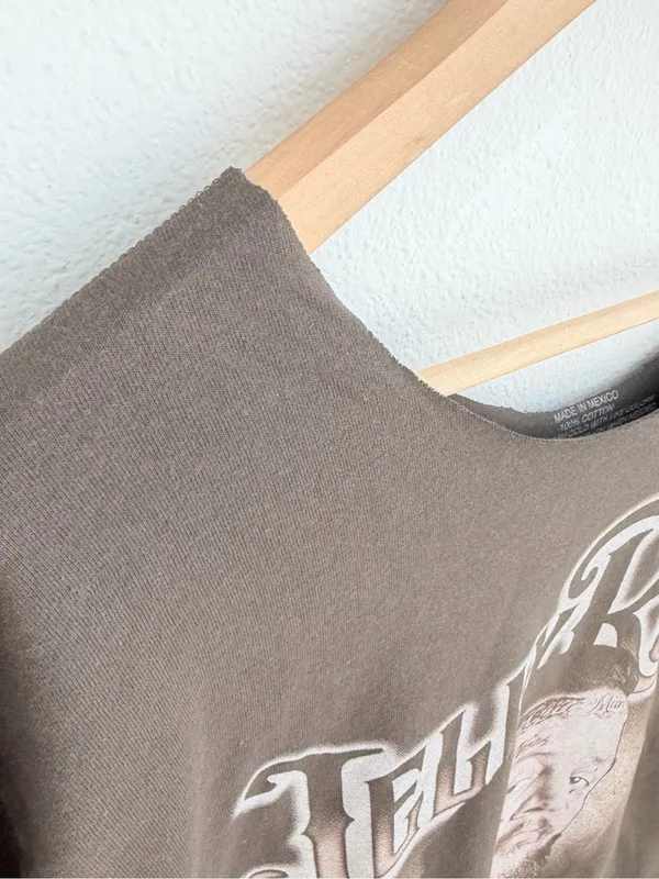 Jelly Roll Beautifully Broken Brown Off the Shoulder T-Shirt Concert Tee - Image 4