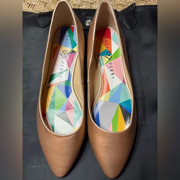 Katy Perry Women The Sister Ballet Flat Pointed Toe Size 10, Bronze - Image 2
