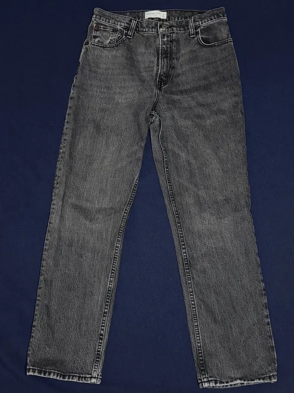 Abercrombie & Fitch 90s Straight Ultra High Rise Jeans 28 6S Washed Black - Image 10