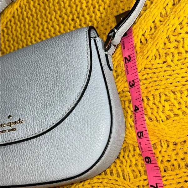 Kate Spade Leila Mini Periwinkle Pebbled Leather Crossbody Bag - Image 10