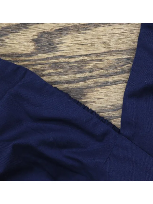 A New Day Cotton Sleeveless Adjustable Strap Open Back Maxi Dress Navy Blue XL - Image 5