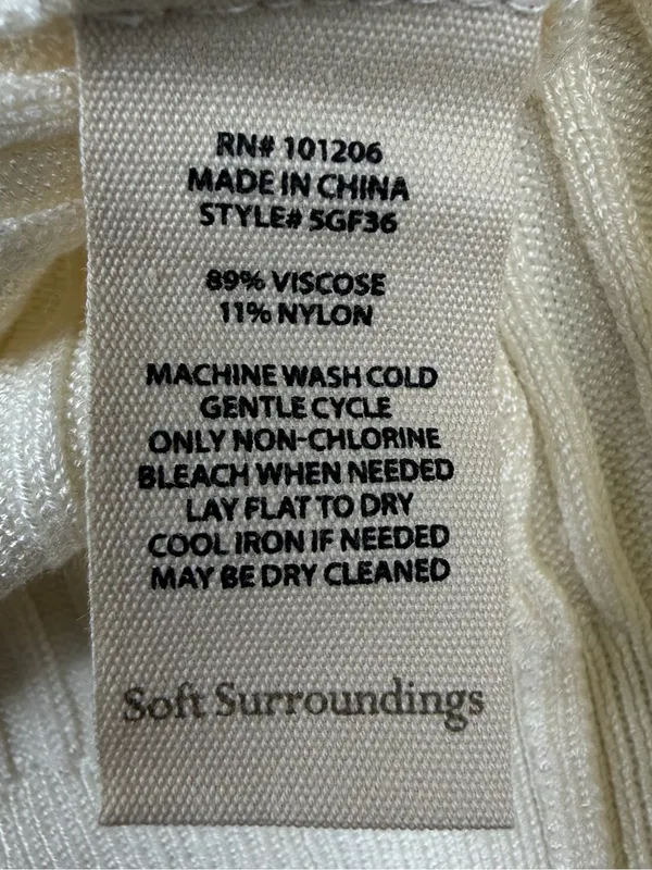 Soft Surroundings SoftEssential Ribbed Sweater 2X Ivory Cream NWT Lightweight - Image 6