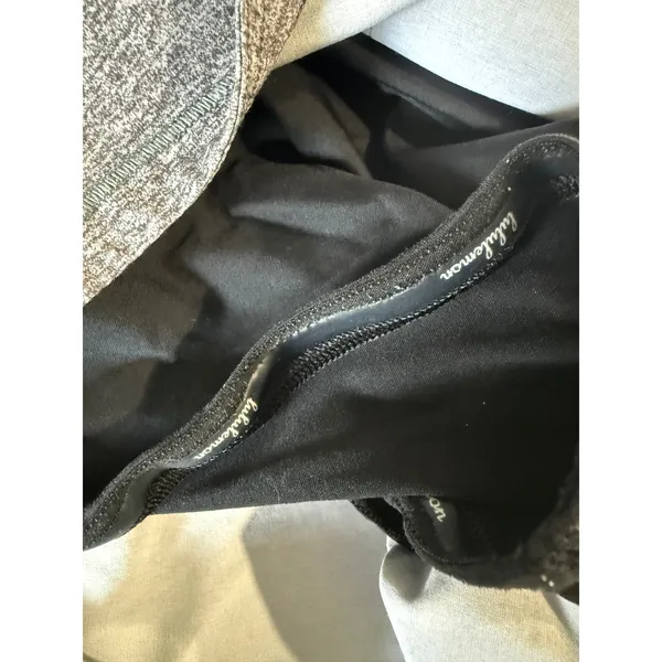 Lululemon Pace Rival Skirt Heathered Gray Black Active Skort Size 14 W8AS1S - Image 5