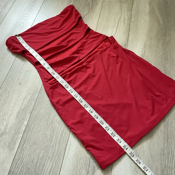 White Fox Dress strapless cutout mini womens Red medium going out clubbing sexy - Image 6
