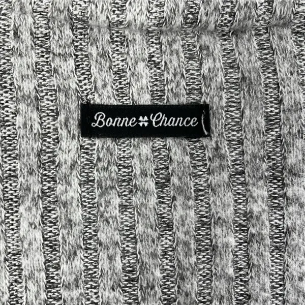 Lucky Brand Heather Grey Bonne Chance Hi-Low Ribbed Mock Cowl Neck Sweater - Image 3