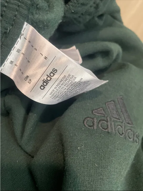 adidas Dark Green Track Pants with Zipper Ankles - Image 3