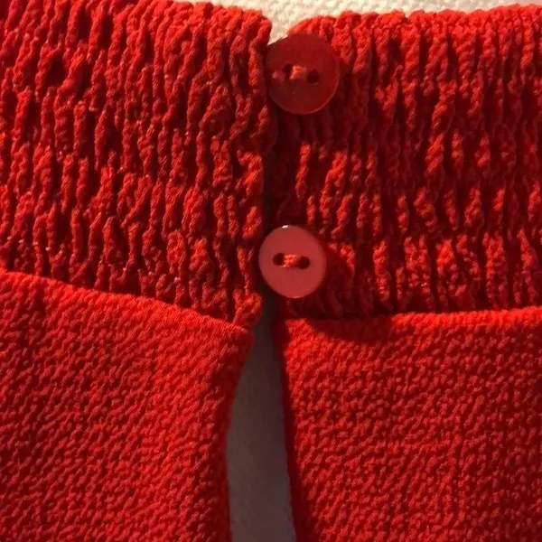 ZARA Red Cold Shoulder Above the Knee Dress Size S - Image 5