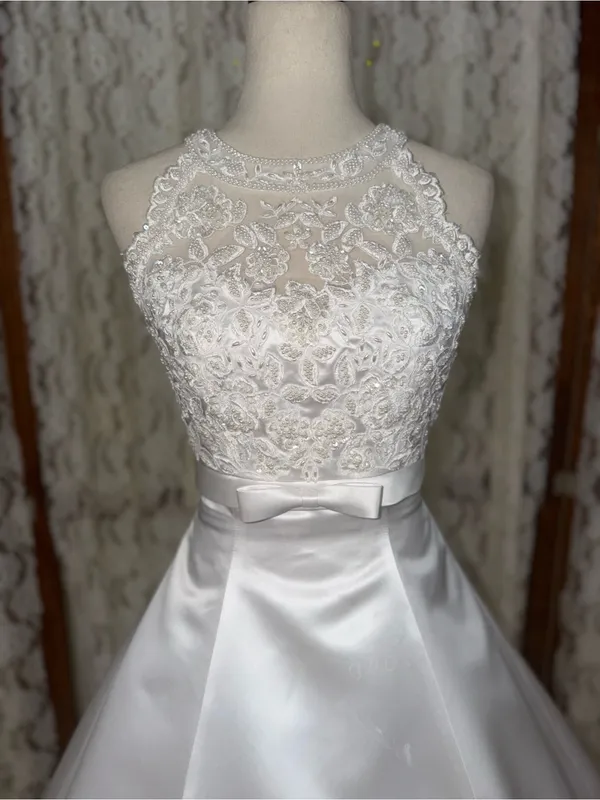 Beautiful Vintage 90s Gloria Vanderbilt Empire Waist Wedding Gown - Image 2