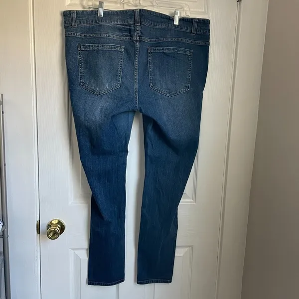 Forever 21 blue denim skinny jeans distressed - Image 2