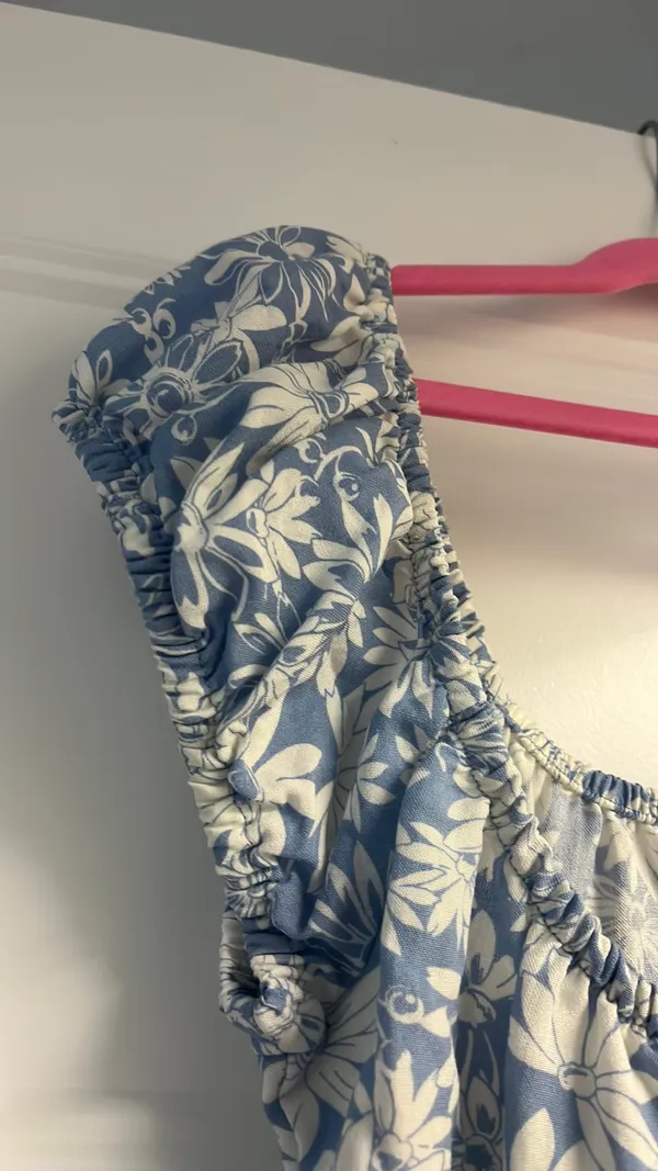 Light blue floral mini dress - Image 4