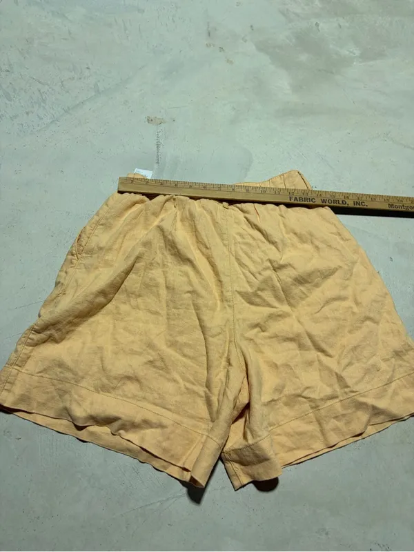 Abercrombie & Fitch NWT Peach Linen BLend Shorts medium - Image 12