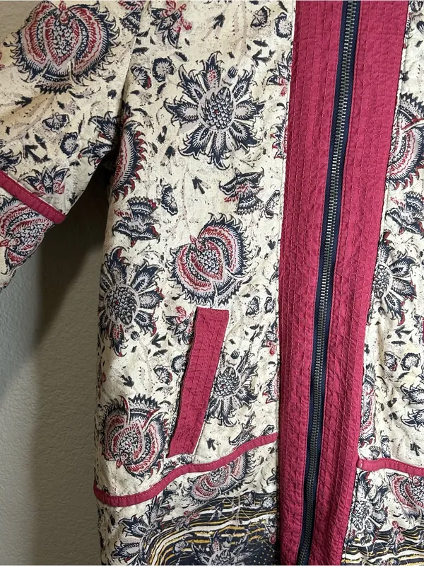 Free People Belario Reversible Quilted Jacket Cotton Small Boho - Image 8