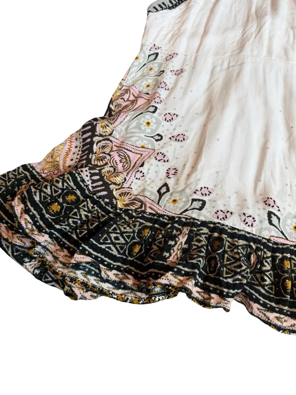 Free People Pink Black Boho Paisley Halter Mini Dress Sleeveless Small Women's - Image 11