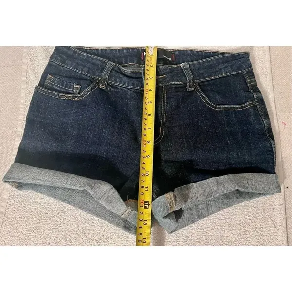 BDG Cuffed Shortie Jean Shorts Women's Size 29 Mid Rise Stretch Denim Dark Blue - Image 6