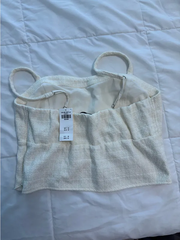 Abercrombie Crop Top White - Image 3