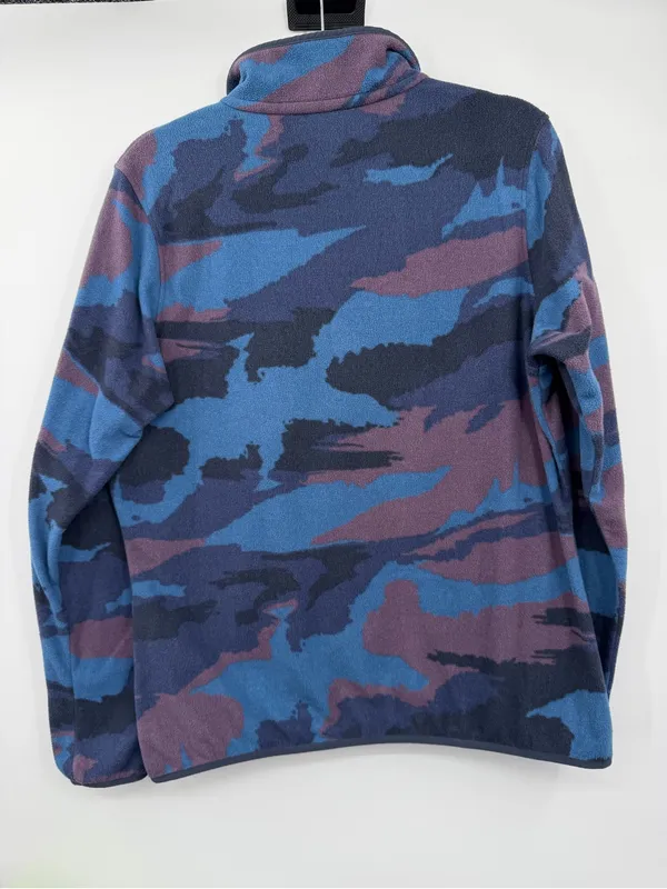 Patagonia Micro D Snap-T Fleece Women L Kansas Sky Dolomite Blue Camo - Image 3