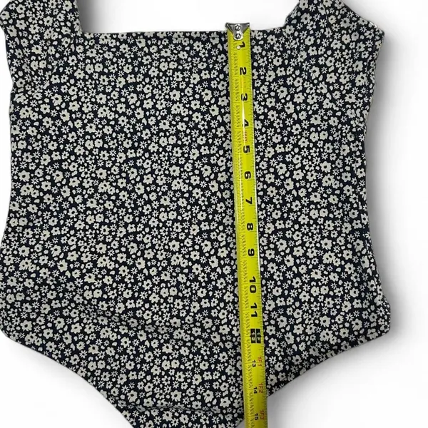 Free People Floral Square Neck Halter Bodysuit - Image 4