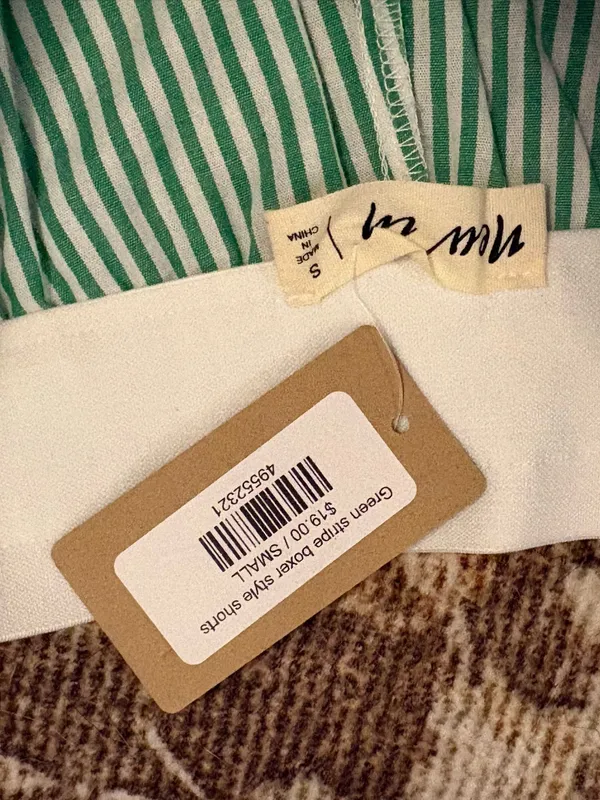 Striped boxer shorts boutique Green - Image 2