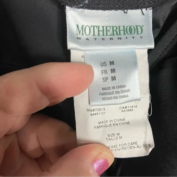 Motherhood Maternity black one piece swimsuit‎ size medium - Image 3