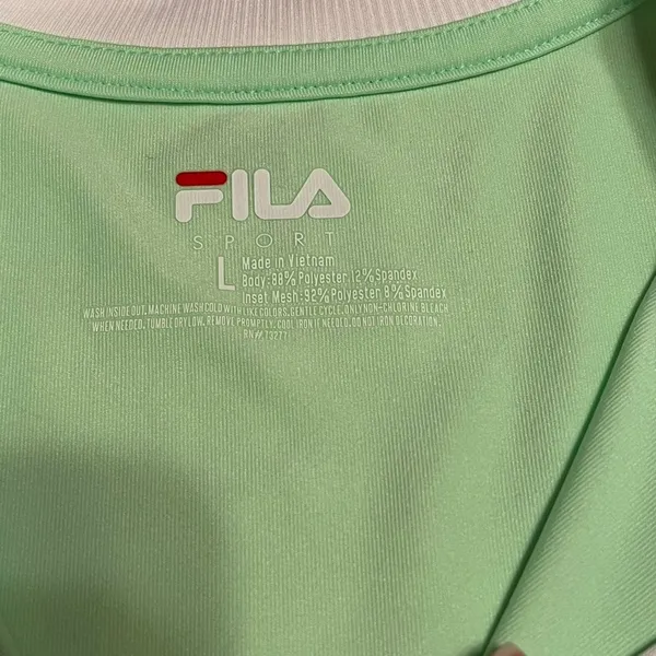FILA Sport Mint Green bliss short sleeve tru-golf women's large golf shirt NEW‎ - Image 6