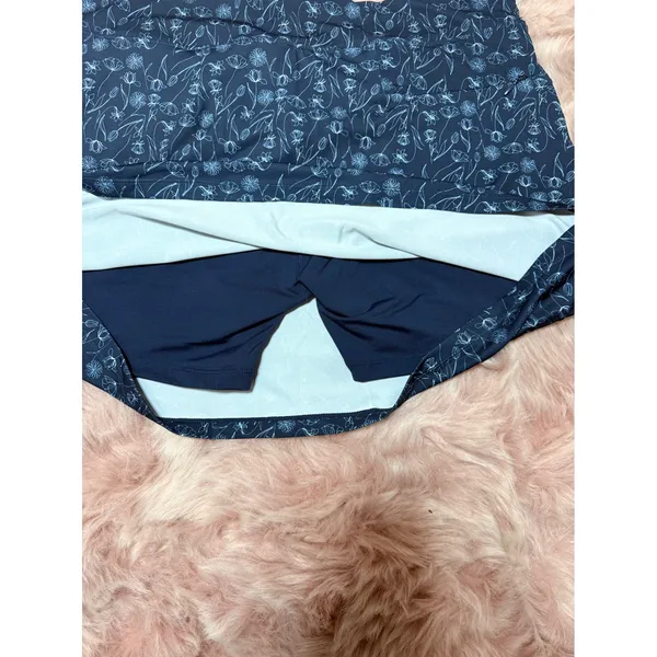 NWT Etonic Golf Skort Navy Blue Floral Print Skirt Athletic Size Large - Image 4