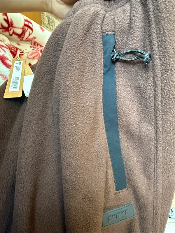 skims fleece lounge straight leg pant NWT COCOA SIZE L (BLP) - Image 4