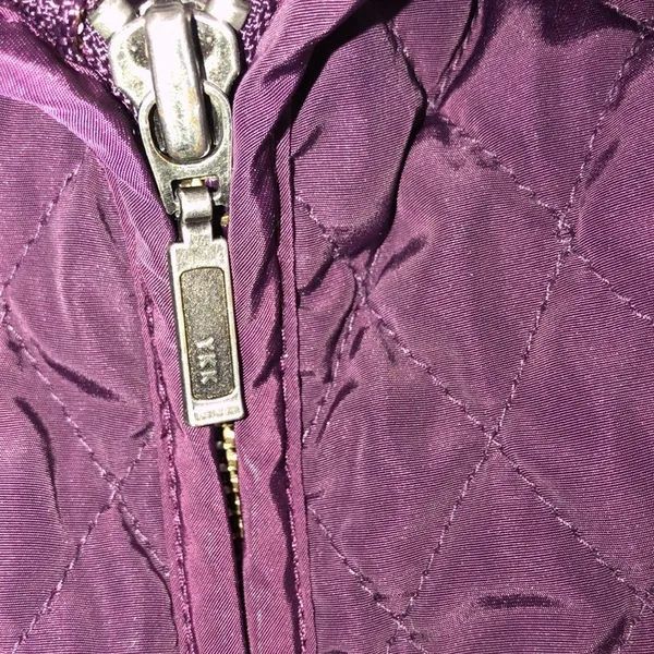 Talbots size small purple quilted zippered vest - Image 5