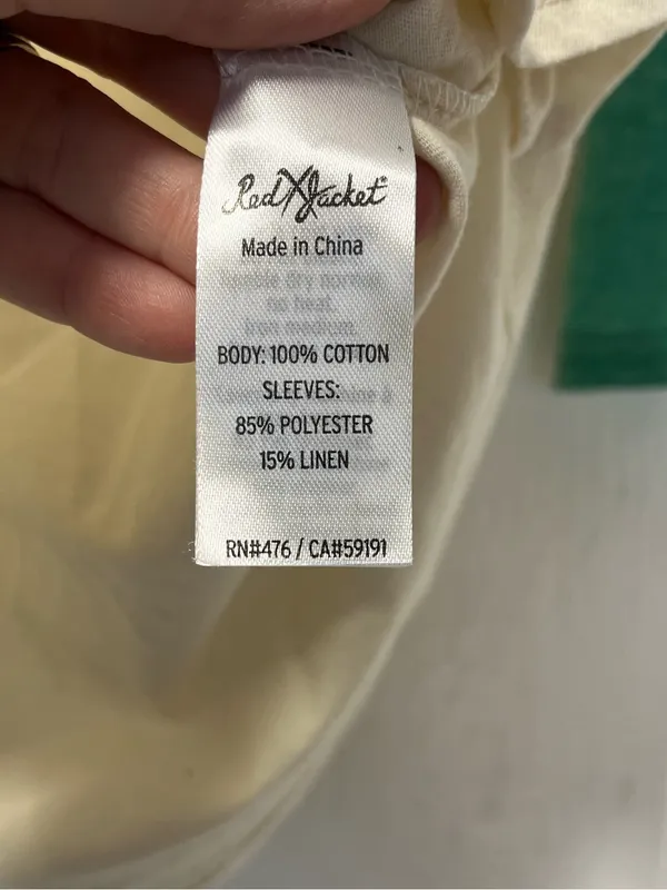 Masters Authentic by Red Jacket Logo Raglan Tshirt with front buttons size Small Green - Image 4
