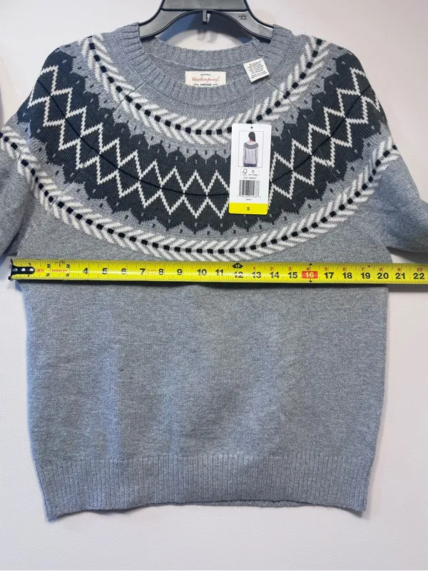 Weatherproof VintageTraditional fairisle raglan crewneck sweater Tweed yarn NWT - Image 2