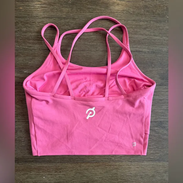 Peloton Pink Strappy Crop Top size medium - Image 3