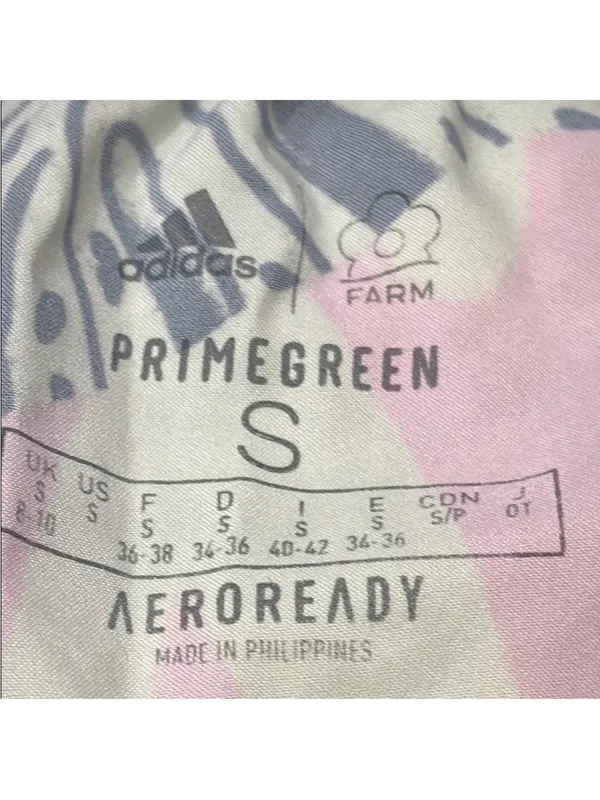 adidas+ Farm Rio Neon Multi Print Athletic Shorts. Black, Pink, Peach & Green - Image 6