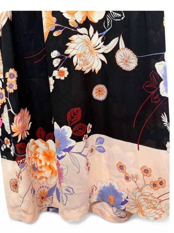 Daniel Rainn Women’s Black Floral Print Accents Short Sleeve Midi Dress Size M - Image 6