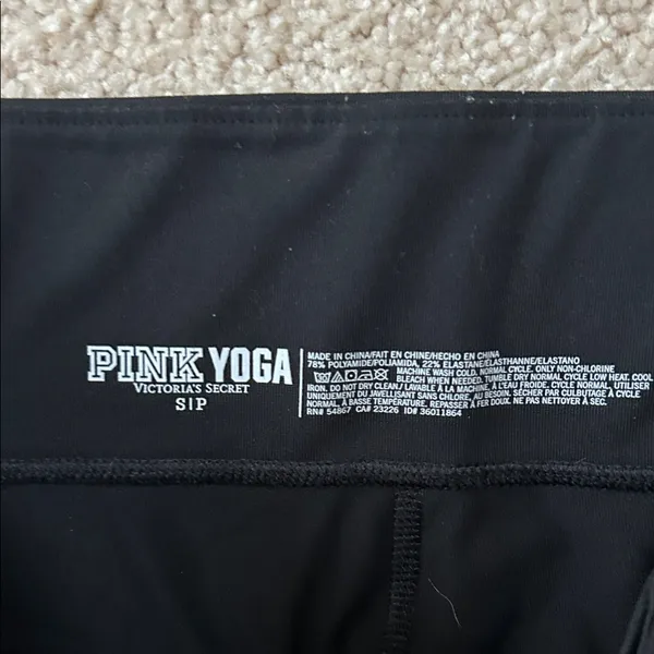 PINK Yoga Capri Leggings, Size Small Sold black - Image 4
