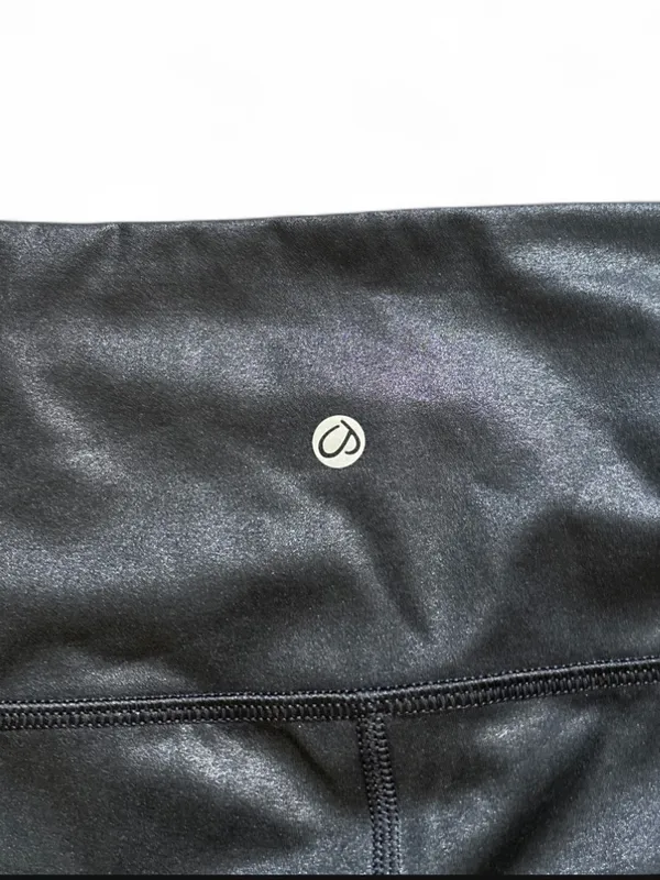 CRZ Yoga Black Faux Leather Leggings 25” Inseam High-Waist Performance Size XL - Image 4