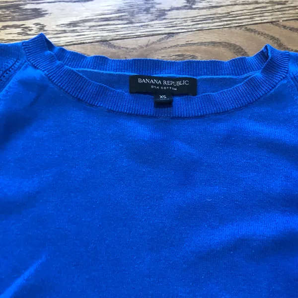 Banana Republic Sweater Silk Cotton Blue - Image 3