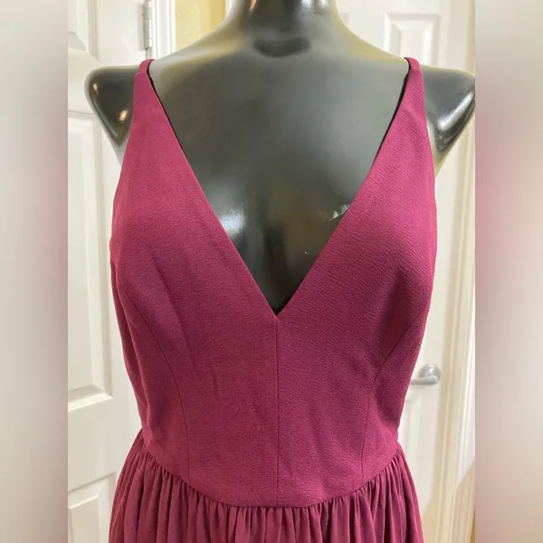 NWT Dress the Population Alicia Dress Burgundy – Size Medium - Image 7