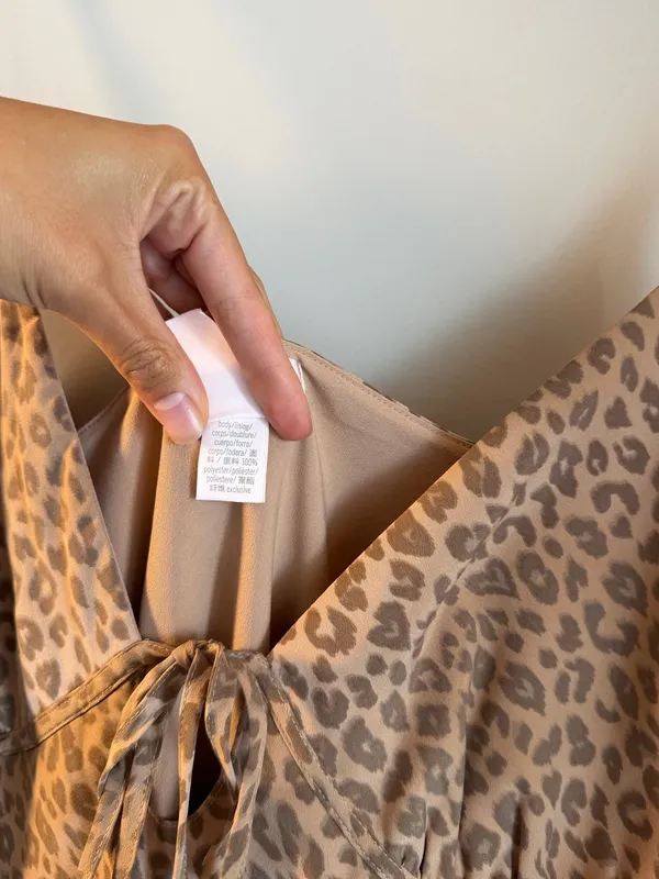 Pink Victoria Secret Cheetah FALL IN LOVE MIDI DRESS Size XL - Image 4